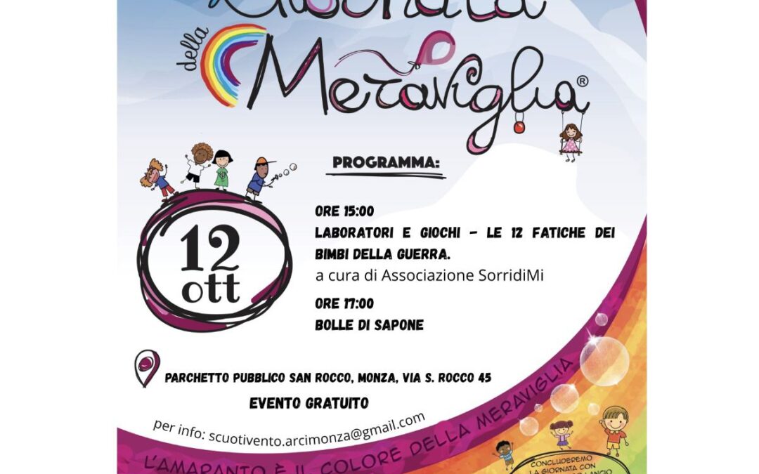 SORRIDIMI PARTECIPA ALLA “GIORNATA DELLA MERAVIGLIA 2025”